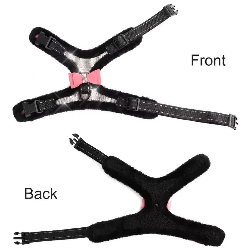 NEW Sparkling Bling Swarovski Crystal Rhinestone Pet Dog Fleece Harness … - Picture 11 of 13
